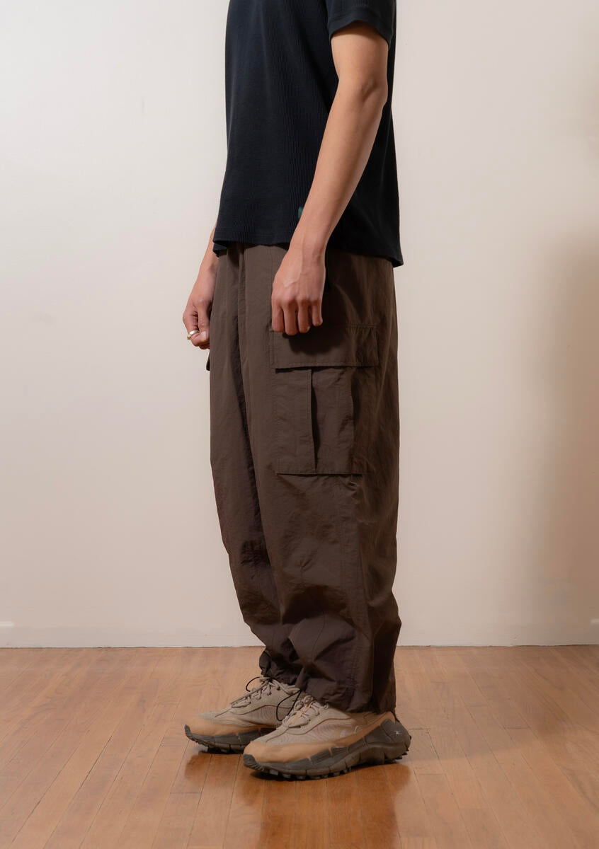 Brown Nylon Utility Pants