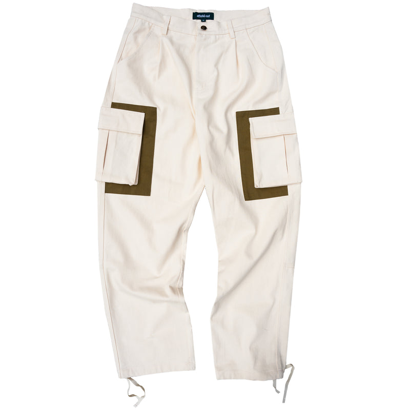 【U LAN】Ben Under Diagonal Pocket Cargo Pants Unit 16™ Armoured Denim Cargo Joggers {Black}