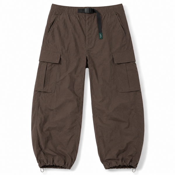 Brown Nylon Utility Pants