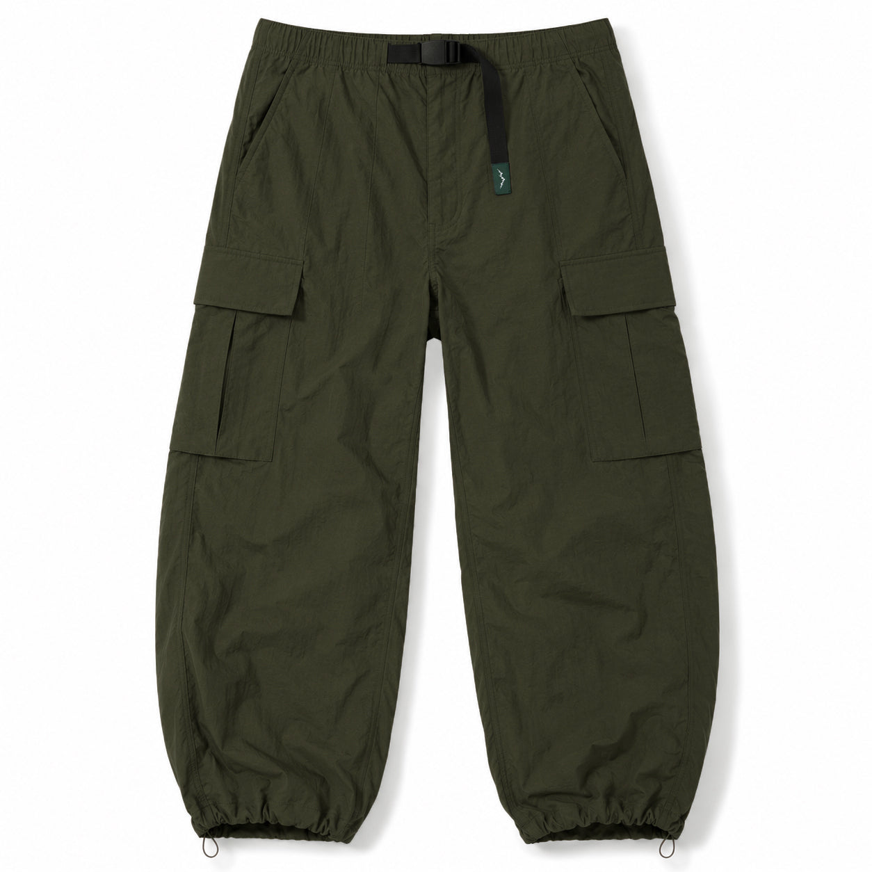 Green Nylon Utility Pants