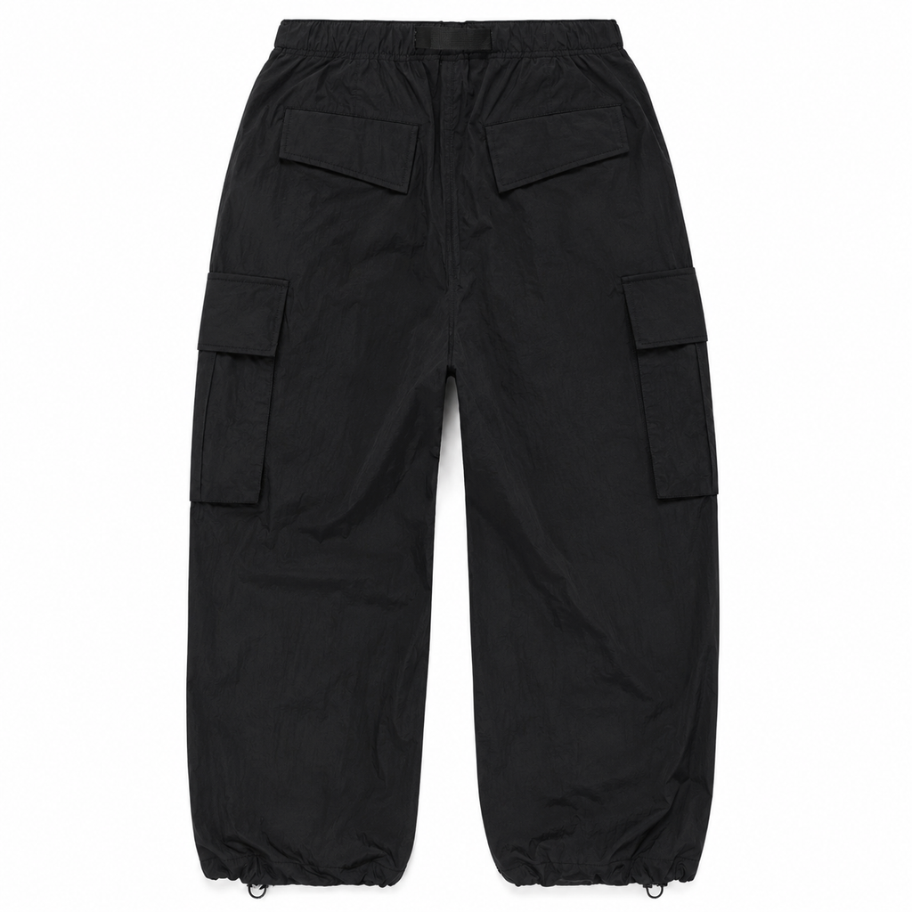 Black Nylon Utility Pants