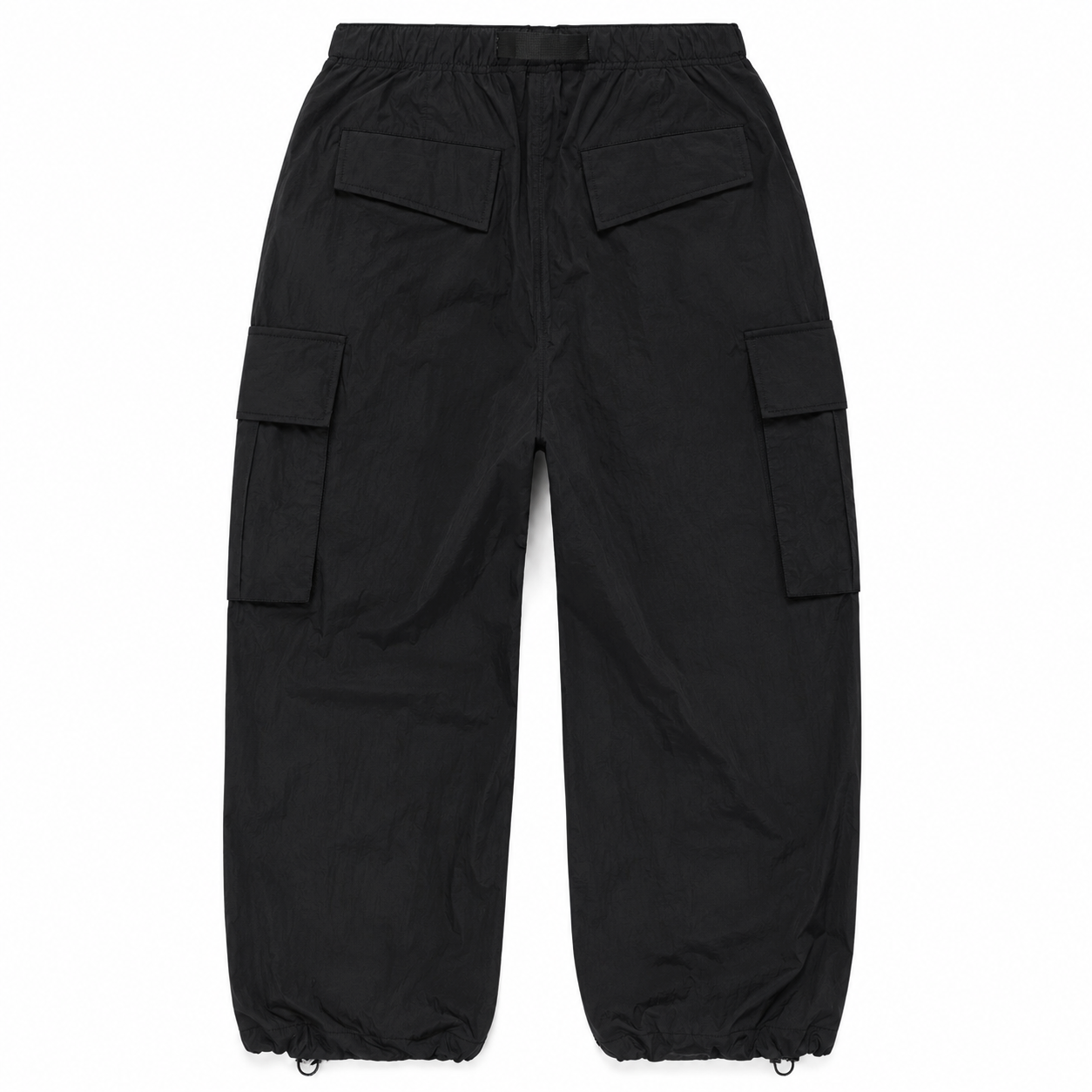 Black Nylon Utility Pants