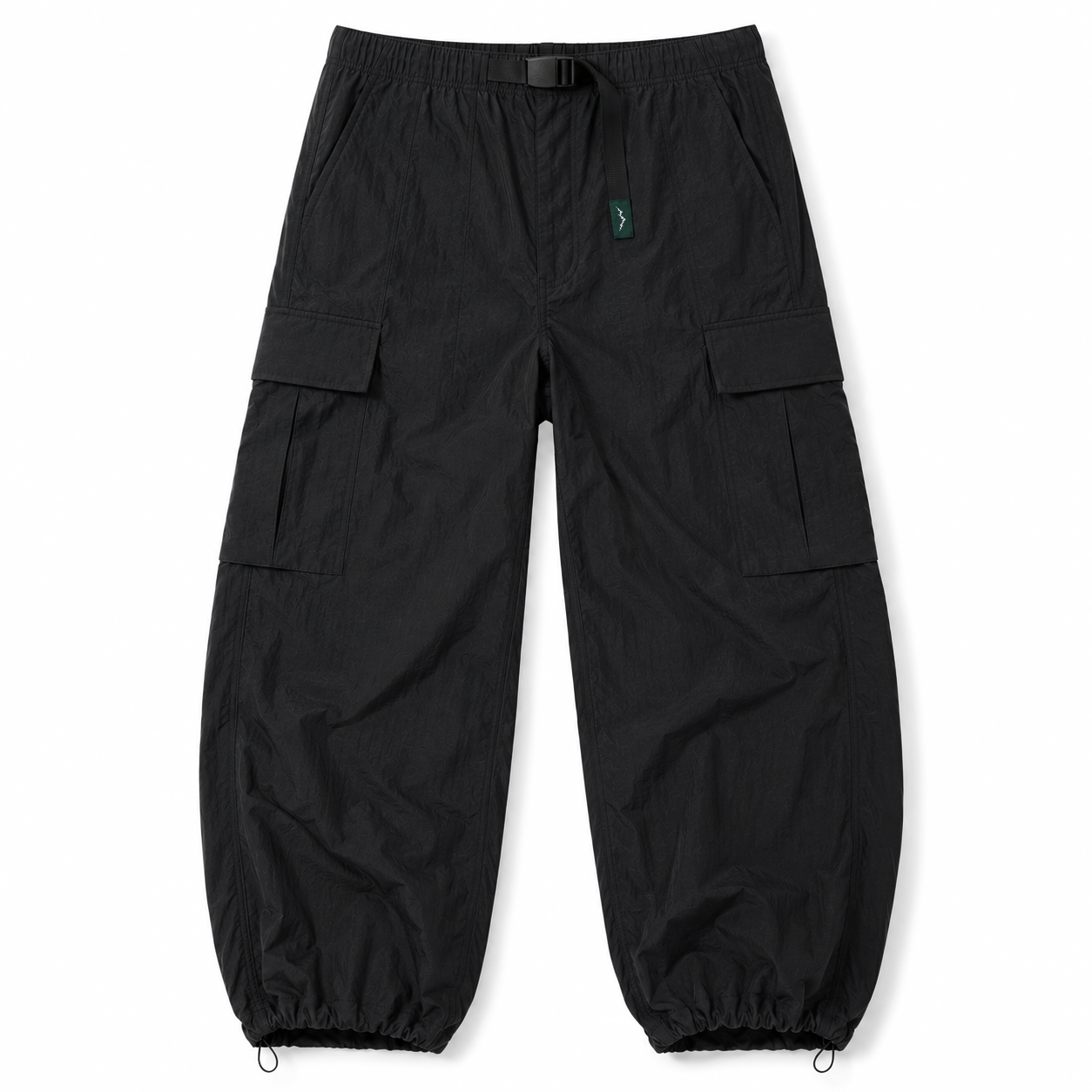 Black Nylon Utility Pants