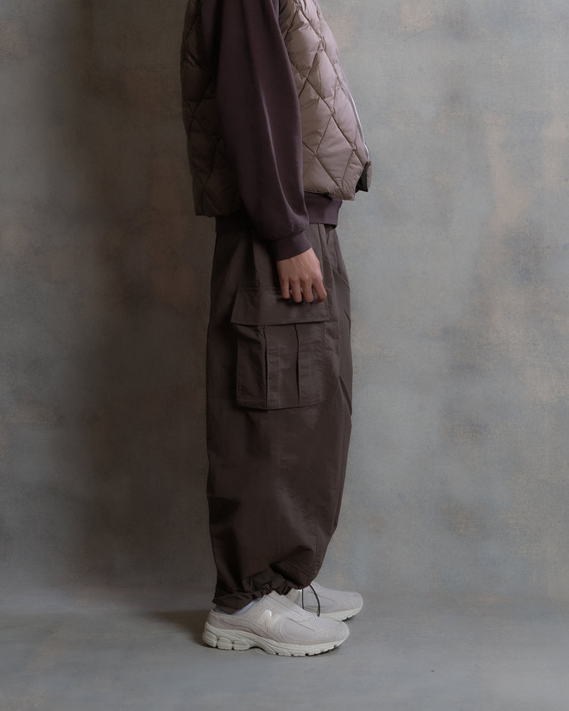 Brown Nylon Utility Pants