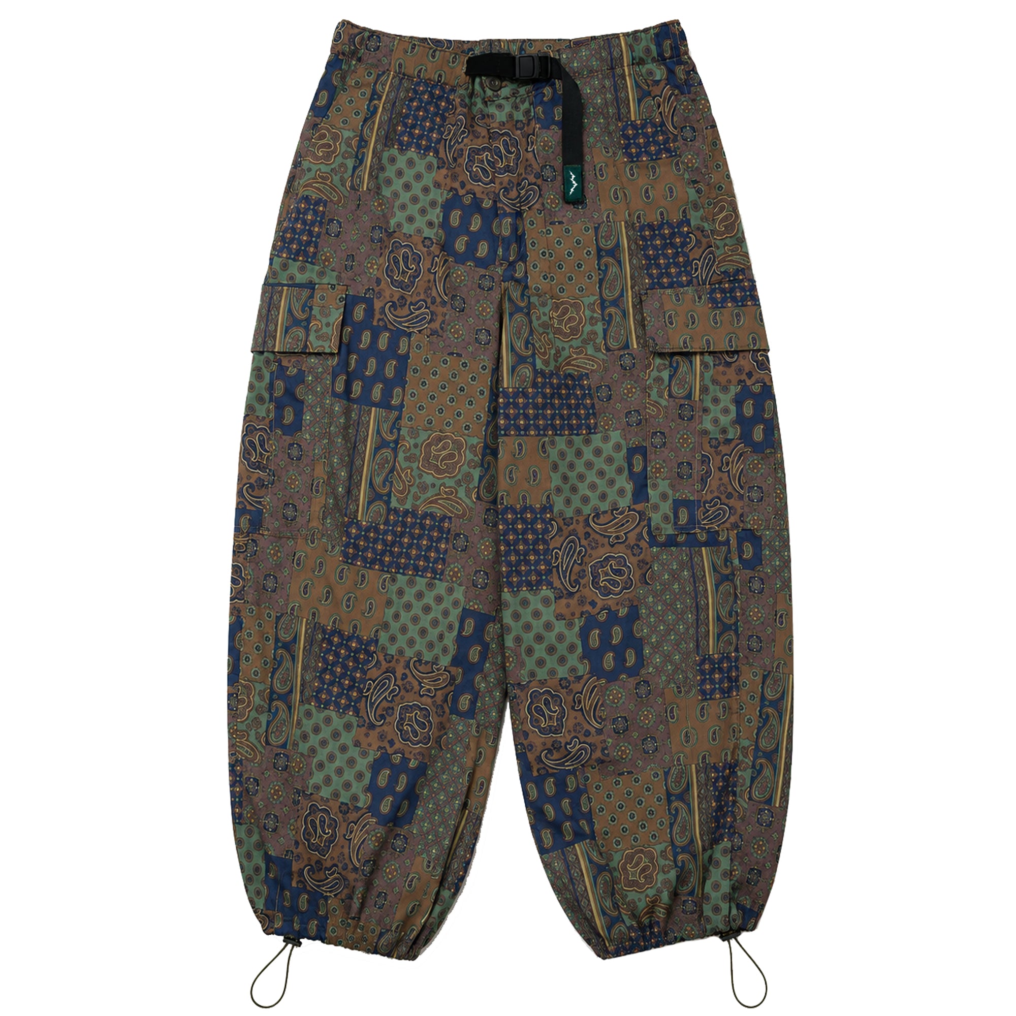 Green Paisley Utility Pants