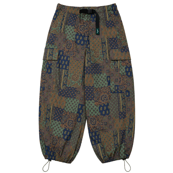 Green Paisley Utility Pants