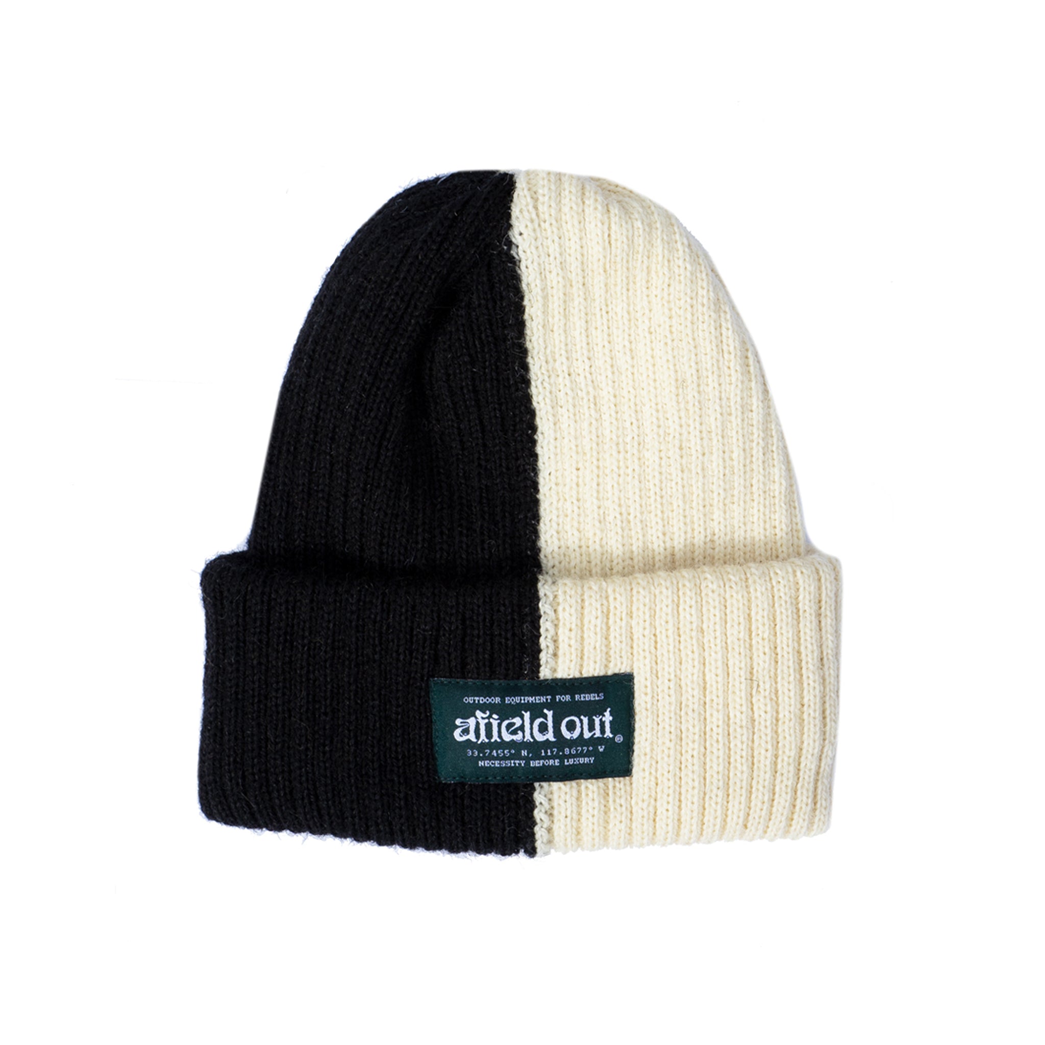 Black and Off White 2Tone Watch Cap