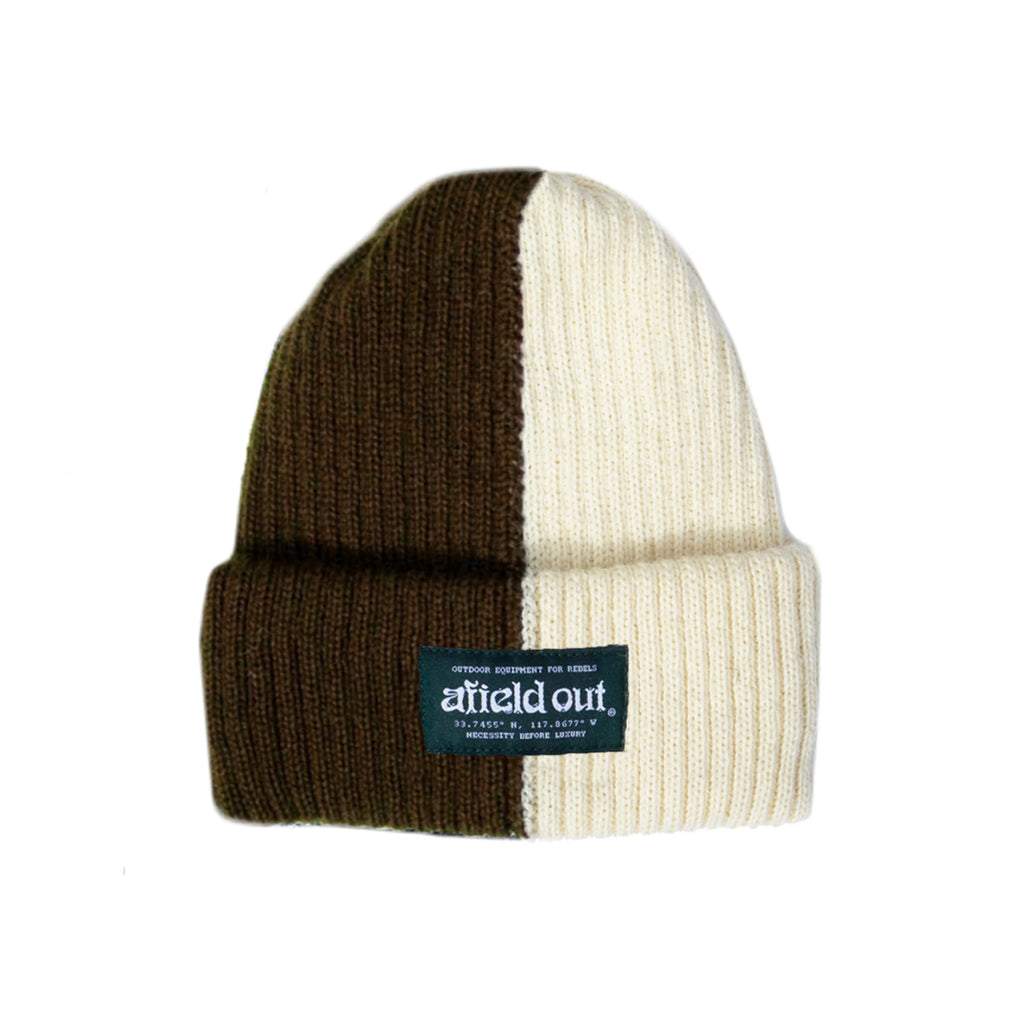 Brown and Off White 2Tone Watch Cap